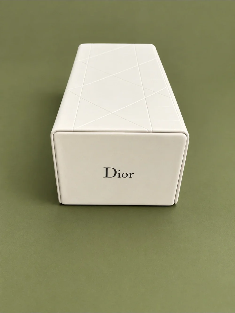 Dior White Presentation Gift Box Geometric Embossed Design Luxury Storage Box